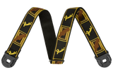 Sangle de serrage rapide Fender Quick Grip, 2 - Monogramme noir/jaune et marron