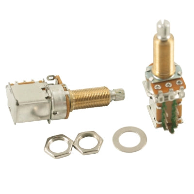 WD Music - Potentiomètre Alpha avec interrupteur DPDT à bascule 500 kΩ - Bague longue