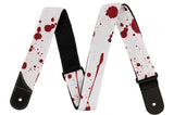 Sangle de guitare Jackson Guitars - Motif éclaboussé - Blanc/Rouge