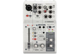 Yamaha - AG03MK2 Mixeur audio USB 3 canaux avec boucle de retour et diffusion en direct - Blanc