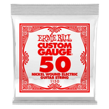 Corde simple pour guitare électrique Ernie Ball, filée en nickel, 0,050