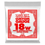 Corde simple pour guitare électrique Ernie Ball, filée en nickel, 0,018