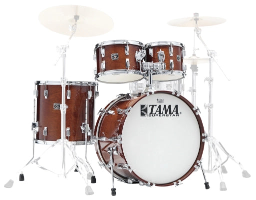 Tama - Réédition Superstar édition limitée 50e anniversaire, batterie 4 fûts (22, 10, 12, 16") - Super Mahogany