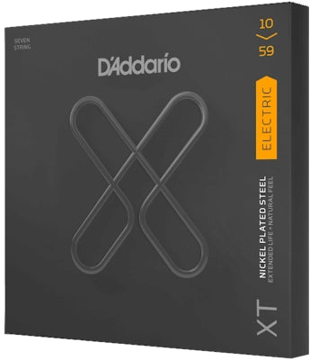 DAddario - Cordes XT Regular Light Coated pour guitare électrique 7 cordes 10-59
