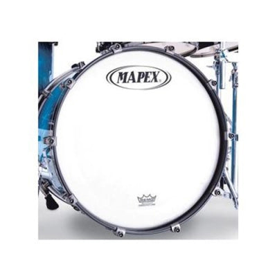 Mapex - Têtes de 22 pouces par Remo, lot de 3 - Blanches avec logo Mapex noir