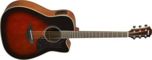 Yamaha - Guitare électro-acoustique Dreadnought A1M à pan coupé - Tobacco Brown Sunburst