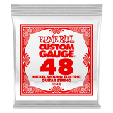 Corde simple pour guitare électrique Ernie Ball, filée en nickel, 0,048