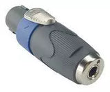 Adaptateur Yorkville Sound - Neutrik Speakon vers câble haut-parleur 6,35 mm (1/4 pouce)