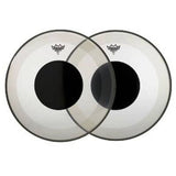 Tête de basse Remo Powerstroke3 Clear Top Black Dot - 20 pouces