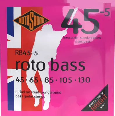 Rotosound - Rotobass Unsilked 5 String Set 45-130