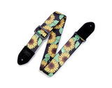 Levys - Sangle de guitare en polyester de 5 cm (2 pouces), motif tournesol