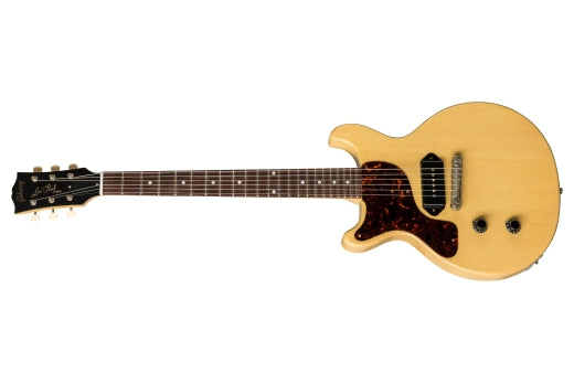 Gibson Custom Shop - Guitare électrique Les Paul Junior Double Cutaway Reissue de 1958 avec étui rigide - Jaune TV (gaucher)