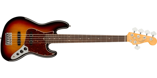 Fender - American Professional II Jazz Bass V, touche en palissandre - Sunburst 3 tons