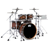 Drum Workshop - DWe 5-Piece Drumset with Cymbals and Hardware - Candy Black Burst Over Curly Maple