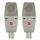 sE Electronics - Microphones à condensateur à large diaphragme T1 avec étui - Paire assortie