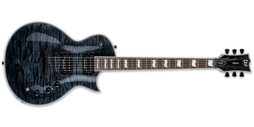 ESP Guitars - Guitare électrique LTD EC-1000 Piezo QM - Noir transparent