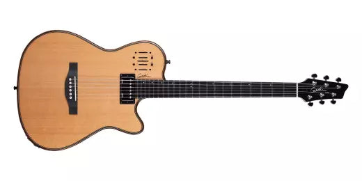 Godin Guitars - A6 Ultra Dlx Acoustic/Electric Guitar with Gigbag - Natural