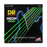 DR Strings - Cordes de guitare électrique vert fluo - Heavy 11-50