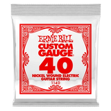 Corde simple pour guitare électrique Ernie Ball, filée en nickel, .040