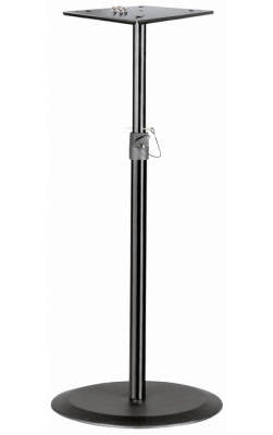 K & M Stands - Adjustable Steel Monitor Stand - Black