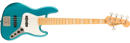 Squier - Classic Vibe Active 70s Jazz Bass V, touche en érable - Turquoise océan