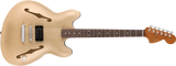 Fender - Tom DeLonge Starcaster, touche en palissandre, accastillage chromé - Satin Shoreline Gold