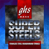 Cordes GHS - Jeu de 4 cordes pour basse Super Steels - Medium (44-106)