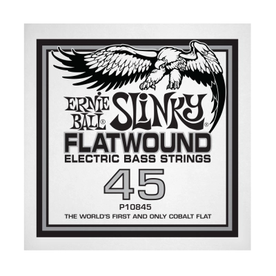 Corde simple pour basse électrique Ernie Ball .045 Slinky Flatwound
