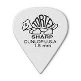 Dunlop - Tortex Sharp Picks Player Pack (12 unités) - Blanc 1,50 mm