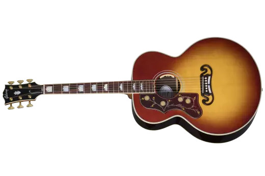 Gibson - SJ-200 Guitare acoustique/électrique jumbo standard en palissandre avec étui rigide - Rosewood Burst (gaucher)
