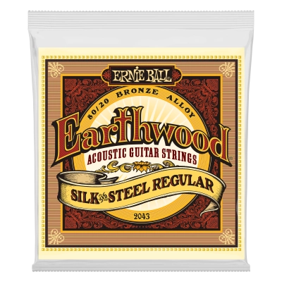Cordes acoustiques Ernie Ball Earthwood Silk &amp; Steel 80/20 Bronze 13-56