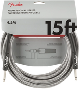 Fender - Professional Series Instrument Cable, 15, White Tweed