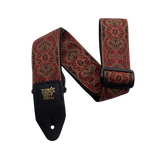 Bretelle Ernie Ball - Jacquard à motif cachemire cramoisi