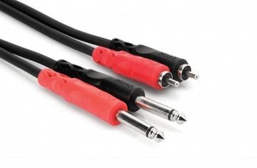 Hosa - Adaptateur double jack 6,35 mm TS vers double RCA, 2 m