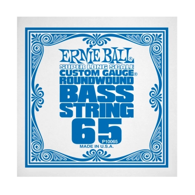 Corde simple pour basse électrique Ernie Ball .065 Super Long Scale Nickel Wound