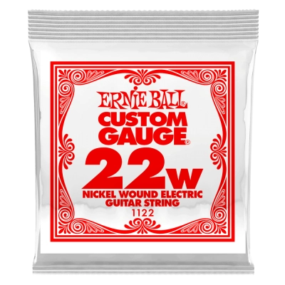 Corde simple pour guitare électrique Ernie Ball, filée en nickel, .022