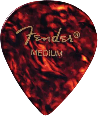 Fender - 551 Shape Celluloid Picks 12 Pack, Medium - Tortoiseshell