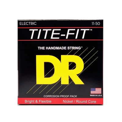 Cordes DR - Cordes électriques Tite-Fit Extra Heavy Roundwound nickelées 11-50