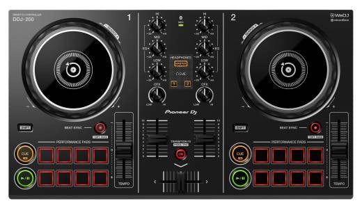 Pioneer DJ - Contrôleur DJ intelligent 2 canaux DDJ-200 pour WeDJ et rekordbox