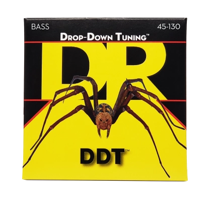 DR Strings - Cordes basses DDT 5 cordes, accordage drop-down, médium 45-130