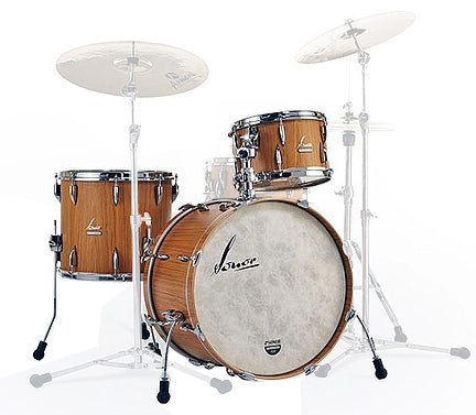 Sonor - Kit de fûts 3 pièces Vintage Series (22, 13, 16) avec support de grosse caisse - Teck semi-brillant
