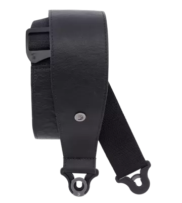 DAddario - 3 Comfort Leather Auto Lock Guitar Strap - Black