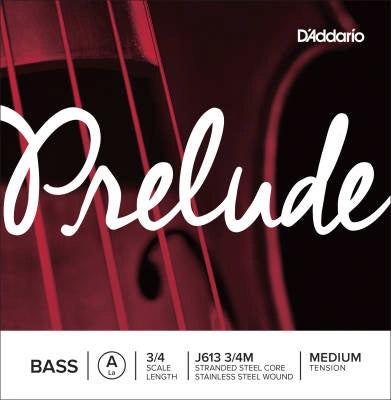 D'Addario Orchestral - J613 3/4M - Prelude Basse, corde de La simple, diapason 3/4, tension moyenne