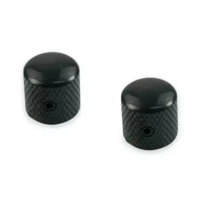 WD Music - Brass Dome Knob - Black (2 Pack)