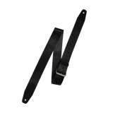 Levys - 1.5 Big Buckle Adjustable Leather Guitar Strap - Black