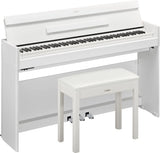 Yamaha - YDP-S35 Arius Piano numérique 88 touches, format compact, avec support et banquette - Blanc