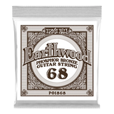 Corde simple pour guitare acoustique Earthwood en bronze phosphoreux Ernie Ball - .068