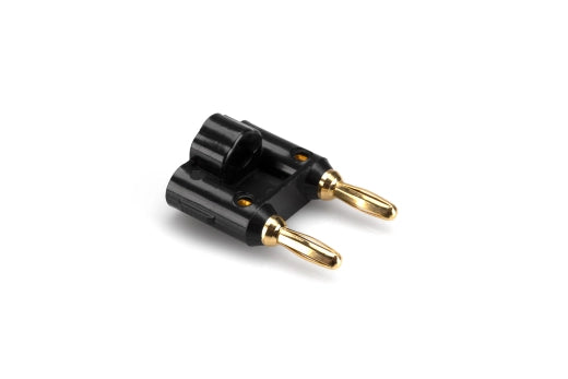 Hosa - Connector, Dual Banana - Black
