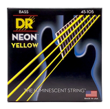 DR Strings - Cordes de basse jaune fluo - Medium 45-105