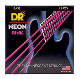 DR Strings - Cordes de basse rose fluo - Medium 45-105